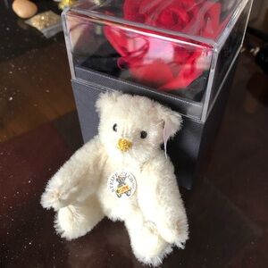 Steiff German White Teddy Bear Mohair